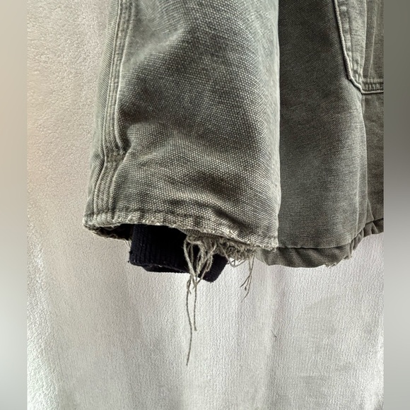 Vintage Carhartt Men's Sandstone Black Quilt Lined Gray Jacket Size XL - Picture 10 of 11